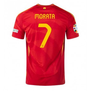 Spanien Alvaro Morata #7 Replika Hjemmebanetrøje EM 2024 Kortærmet